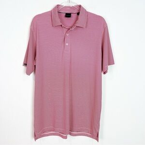 DUNNING GOLF RED STRIPE SHORT SLEEVE GOLF POLO SHIRT MENS MEDIUM